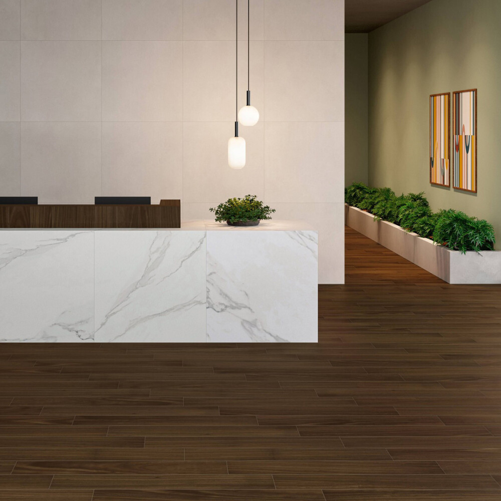 PORCELANATO MADERADO ITAJAI CHOCOLATE ESMALTADO ACETINADO "A" 19.7X120 CM Porcelanato Maderado Itajai Chocolate Esmaltado Acetinado "a" 19.7x120 Cm