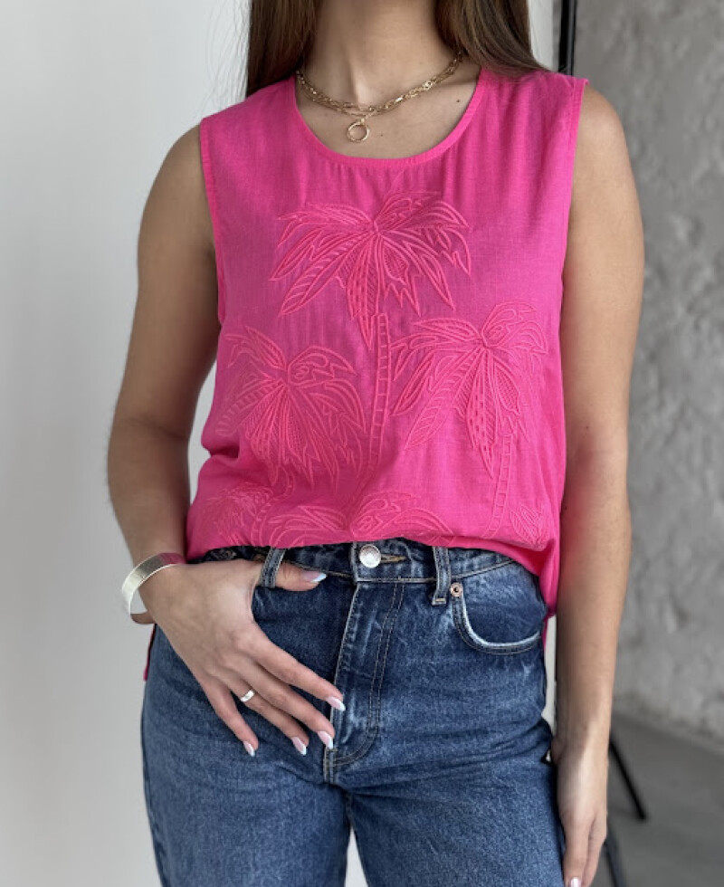 Blusa Palm fucsia