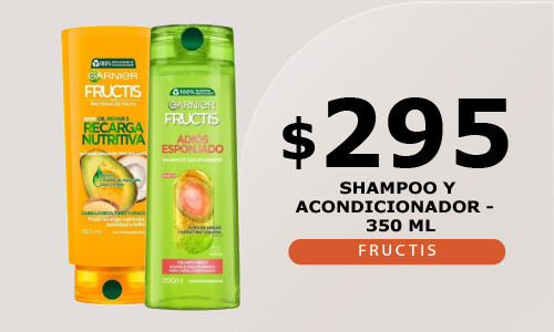 $295 Fructis SH Y ACO de 350 ml