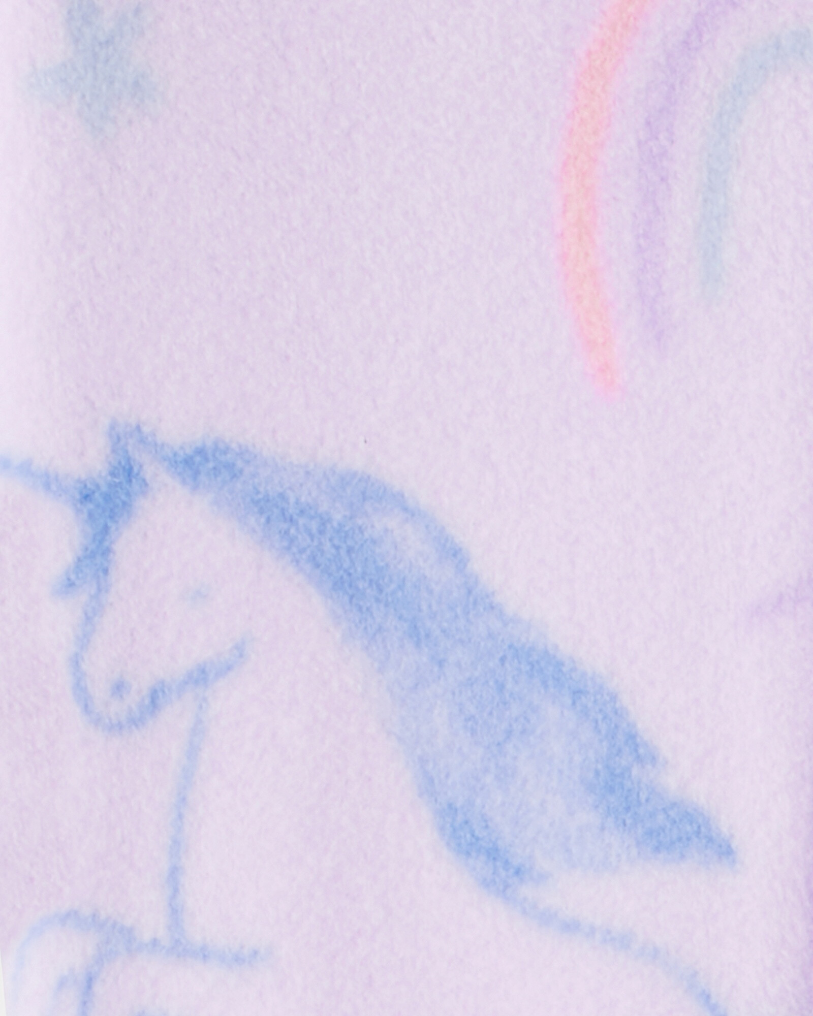 Pijama una pieza de micropolar, con pie, diseño unicornio Sin color