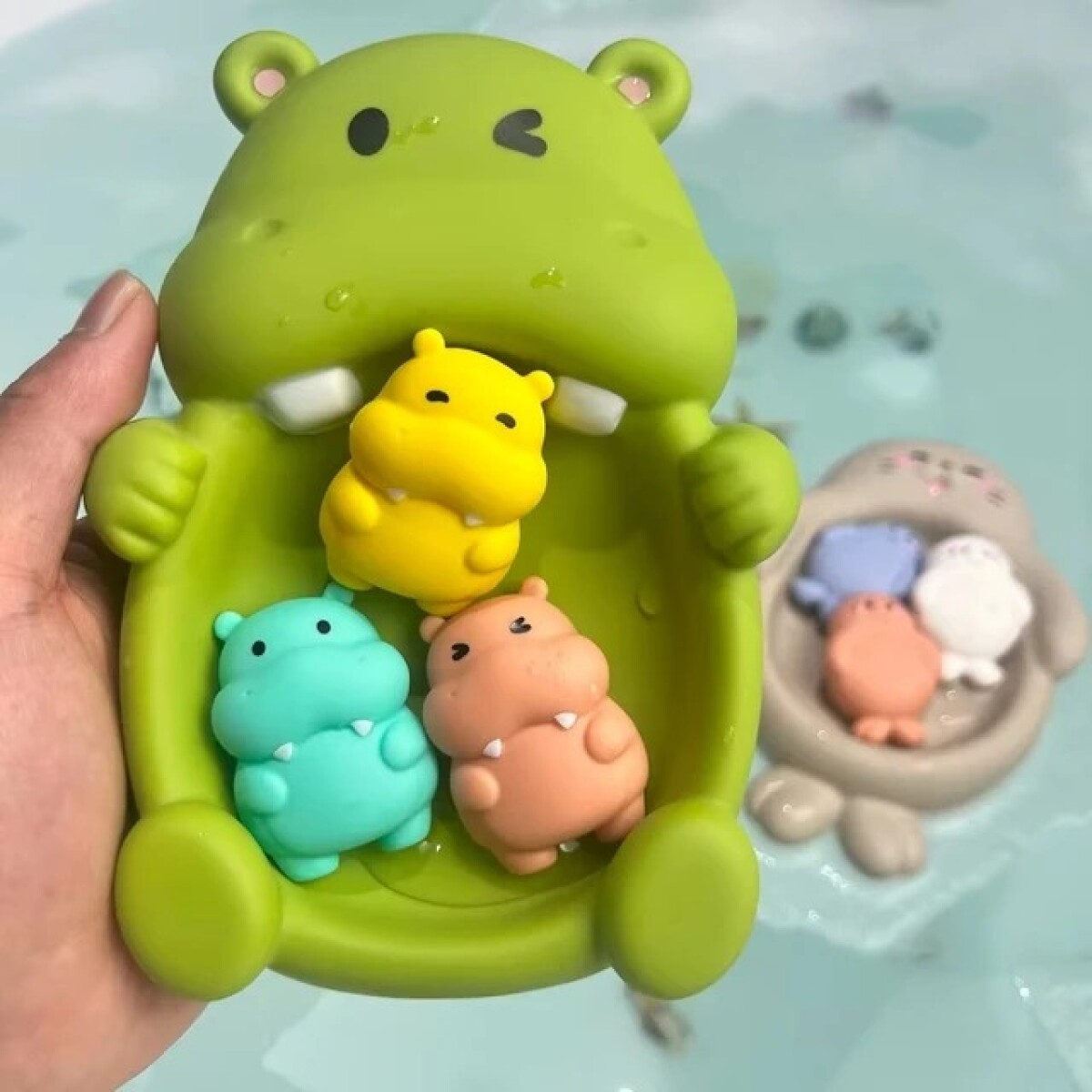 Set juego agua baño familia - verde 