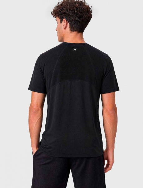 CAMISETA DEPORTIVA TEXTURIZADA NEGRO