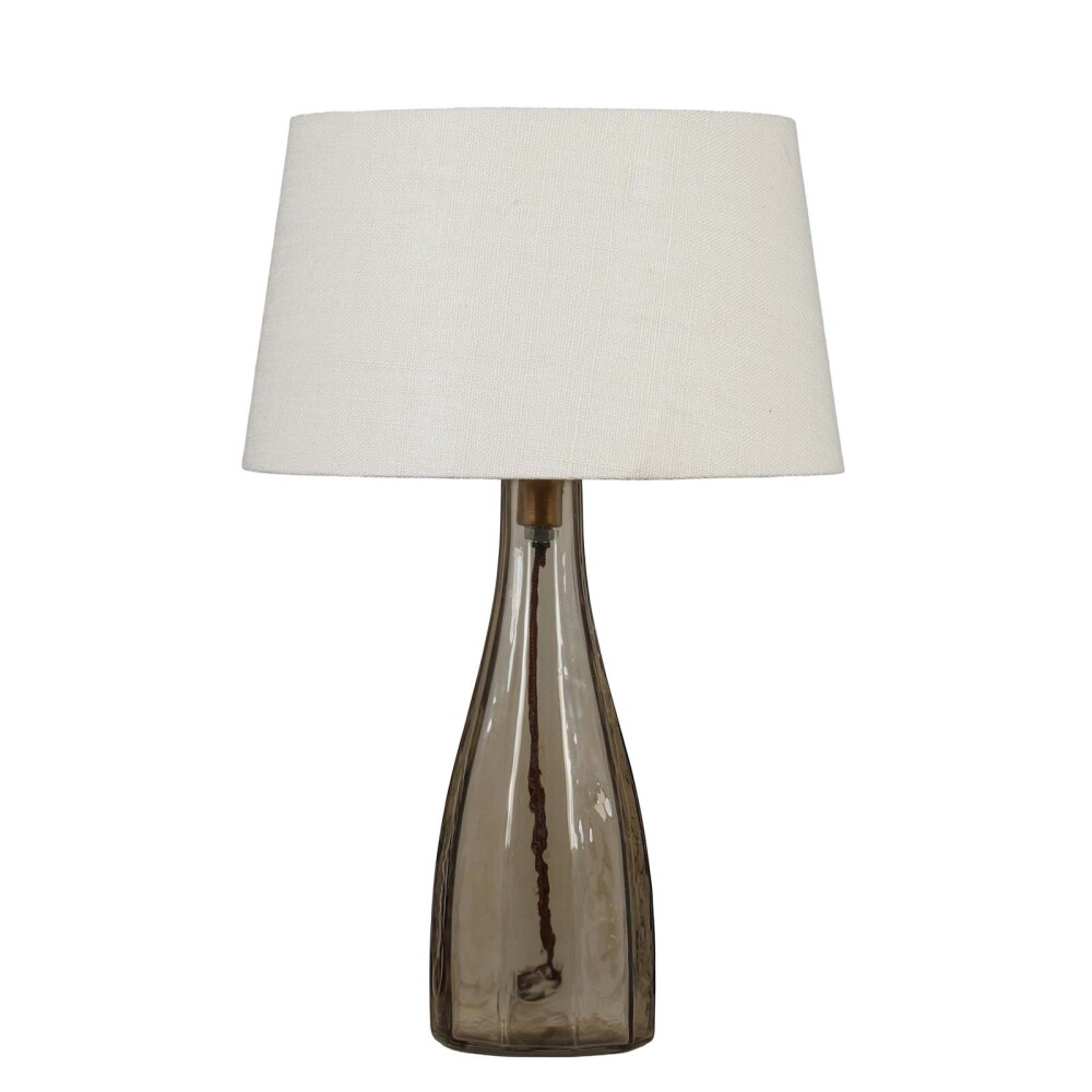 LÁMPARA DE MESA BOTTLE VIDRIO GRIS GRIS