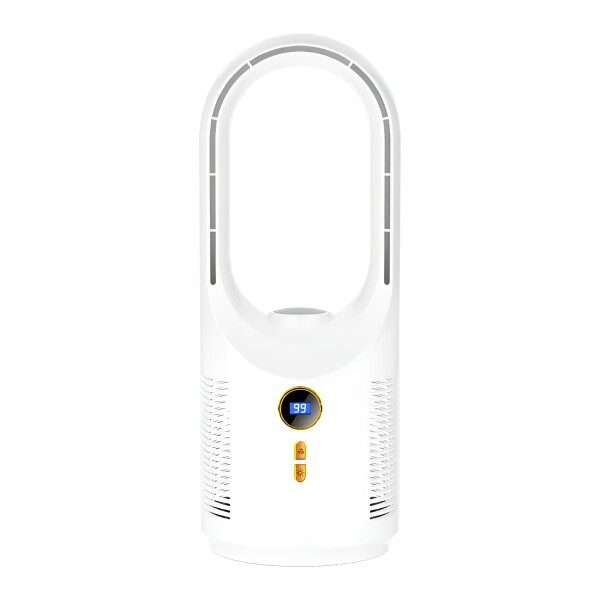 Ventilador Recargable Escritorio Sin Aspas Portatil Luz Led Variante Color Blanco