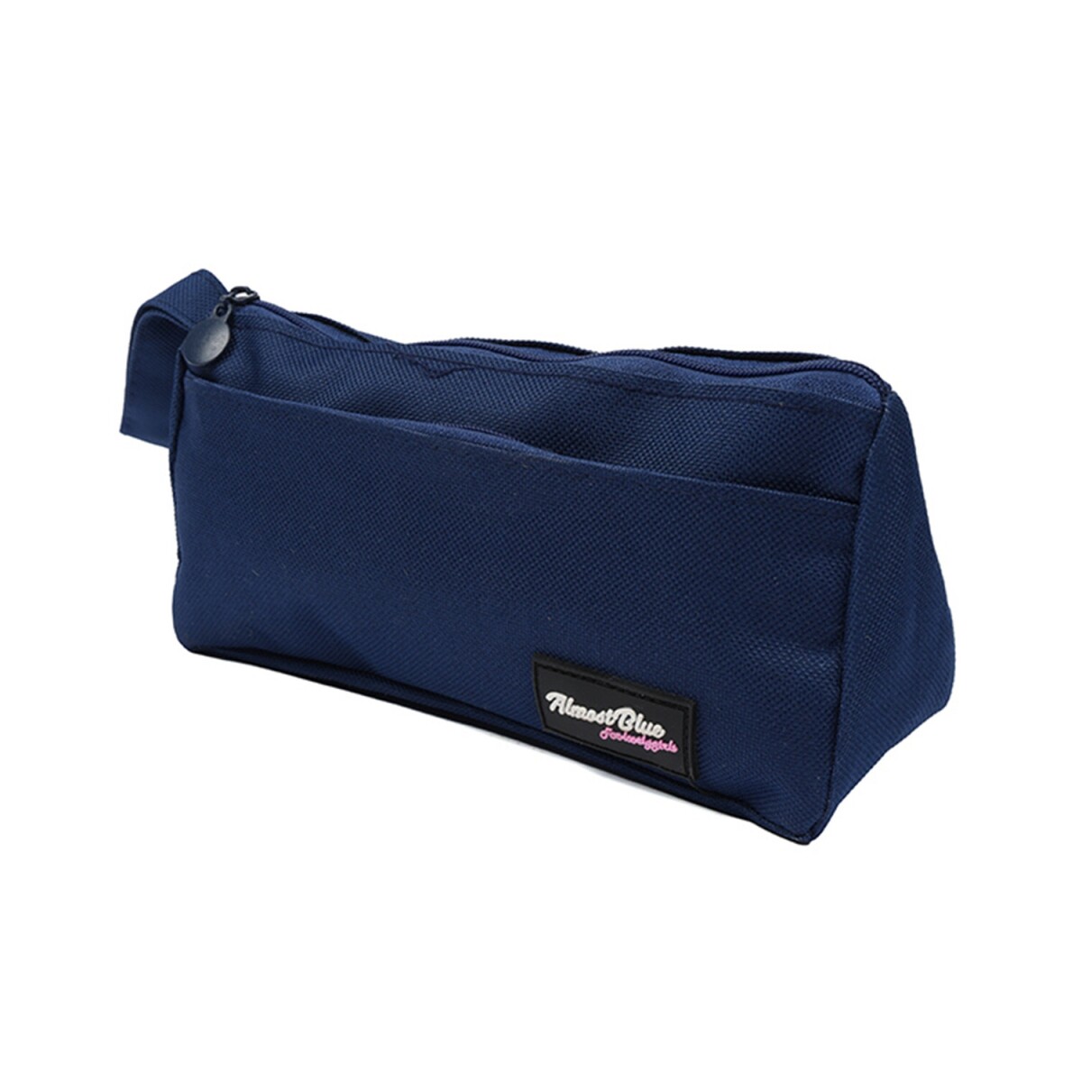 Cartuchera de Jean Liso con 2 Bolsillos y Asa Canva - Azul 