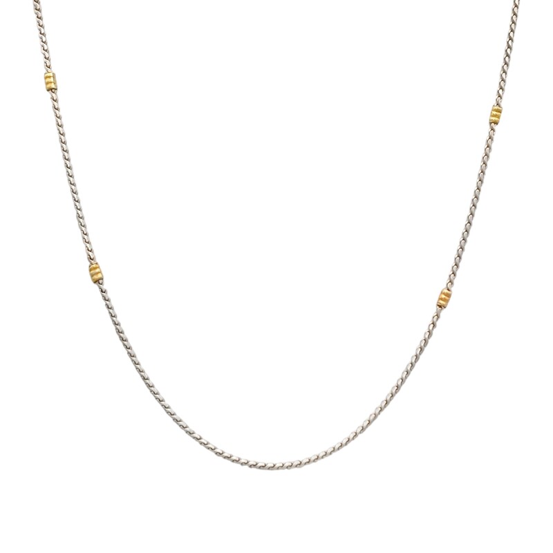 Cadena Grumet-Plata y Oro-CD5021 sinpiedra