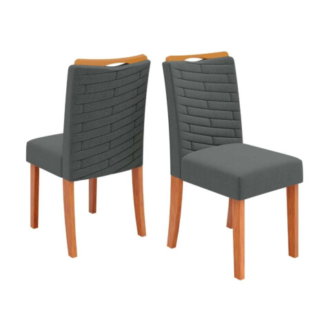 Silla Julia tapizada Linea Milan Gris Granito