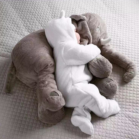Peluche Almohada Elefante Almohadón De Apego 60cm Gris