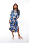 VESTIDO IRINA ESTAMPADO NEGRO Y AZUL