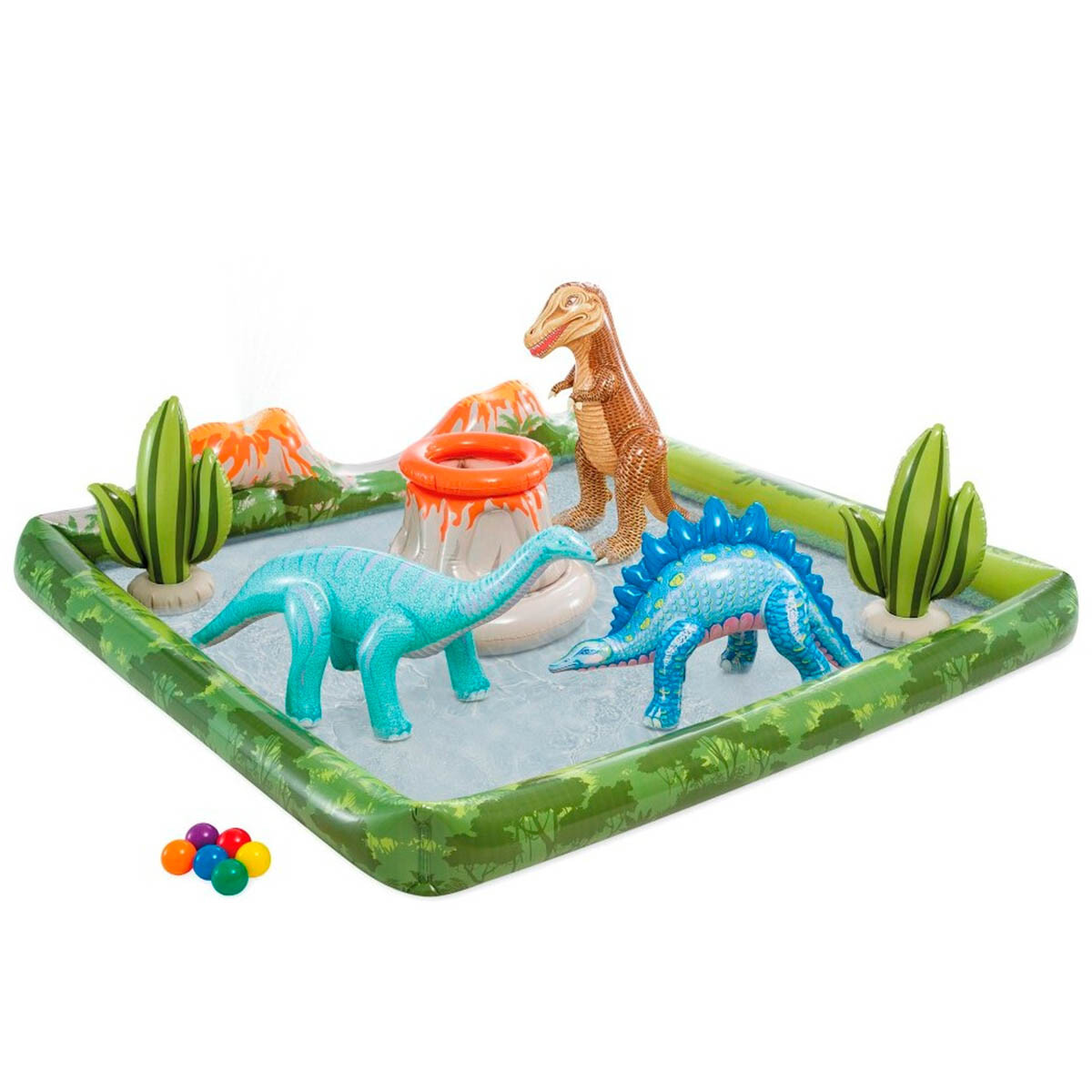 Centro De Juegos Inflable Piscina Intex Dinosaurios 