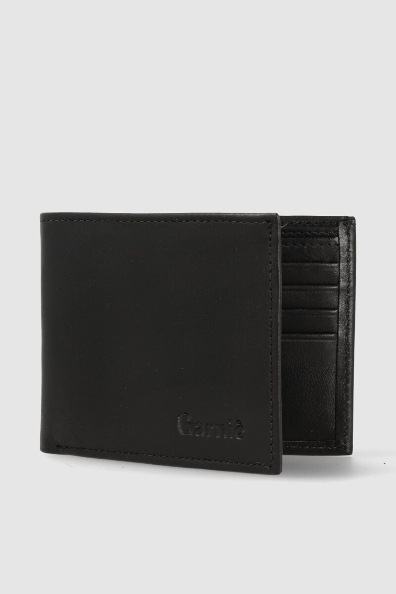 Billetera de cuero Boston - Negro 