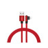 Cable Datos Usb A Tipo C Super Reforzado Lateral Marvo Variante Color Rojo
