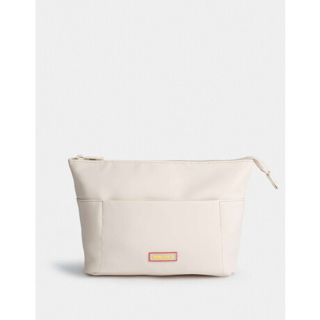 Portacosméticos Cuerina Blanco Crudo