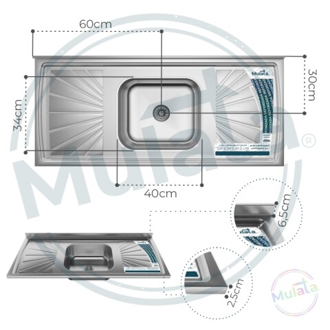 Combo de Cocina Bajo Mesada 3 Puertas 2 Cajones + Pileta Reforzada con Hormigón + Mueble Multiusos 2 Puertas - Blanco Combo de Cocina Bajo Mesada 3 Puertas 2 Cajones + Pileta Reforzada con Hormigón + Mueble Multiusos 2 Puertas - Blanco