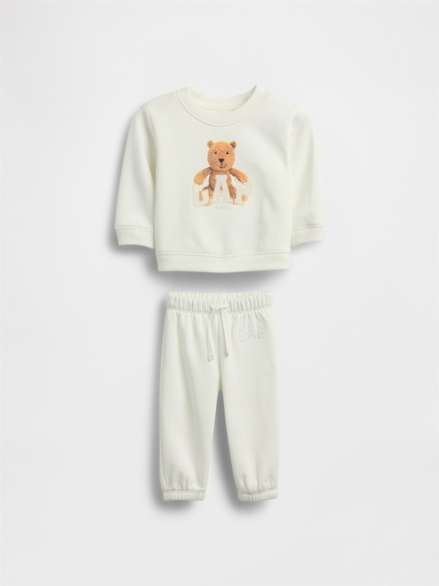 Set De Pantalón Deportivo Y Buzo Bebé - New Off White 