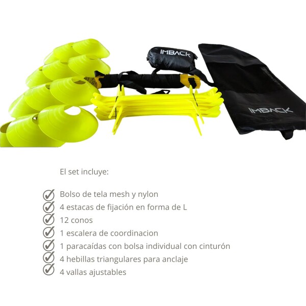 Kit Entrenamiento Futbol Set Obstaculos Paracaidas Conos Escalera Valla Hockey Deportes Imback Kit Entrenamiento Futbol Set Obstaculos Paracaidas Conos Escalera Valla Hockey Deportes Imback