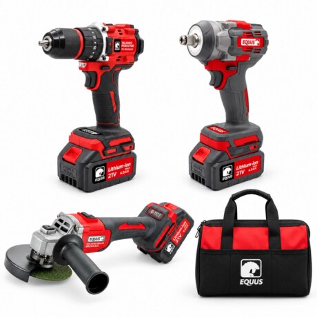 Kit Brushless Amoladora+Llave Impacto+Taladro Atornillador Kit Brushless Amoladora+Llave Impacto+Taladro Atornillador