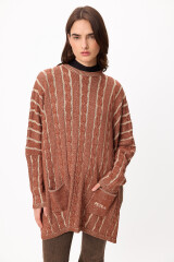 Sweater Oceano Marron/Amarillo