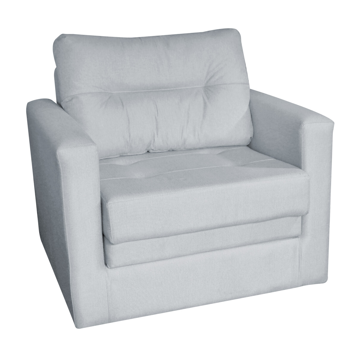 SOFÁ CAMA - 1 CUERPO TELA GRIS PARMA 