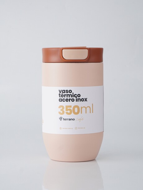 Vaso Térmico Push&Drink 350mL. Rosado