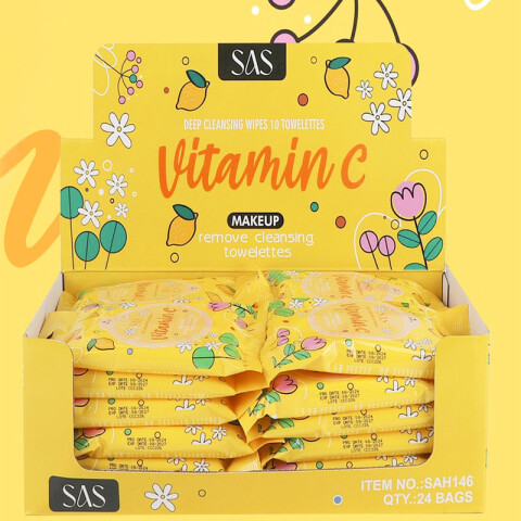Toallitas desmaquillantes vitamina C x10pcs Toallitas Desmaquillantes Vitamina C X10pcs