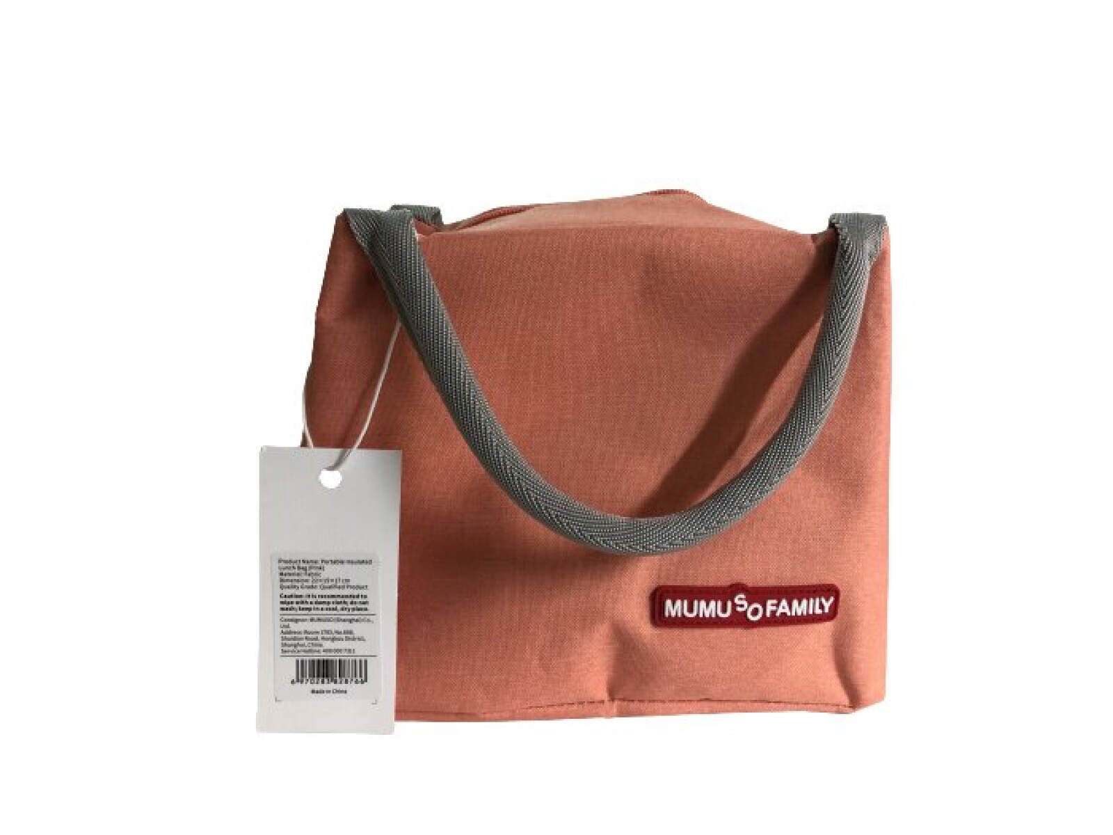 BOLSA DE ALMUERZO AISLANTE PORTÁTIL (ROSA) 