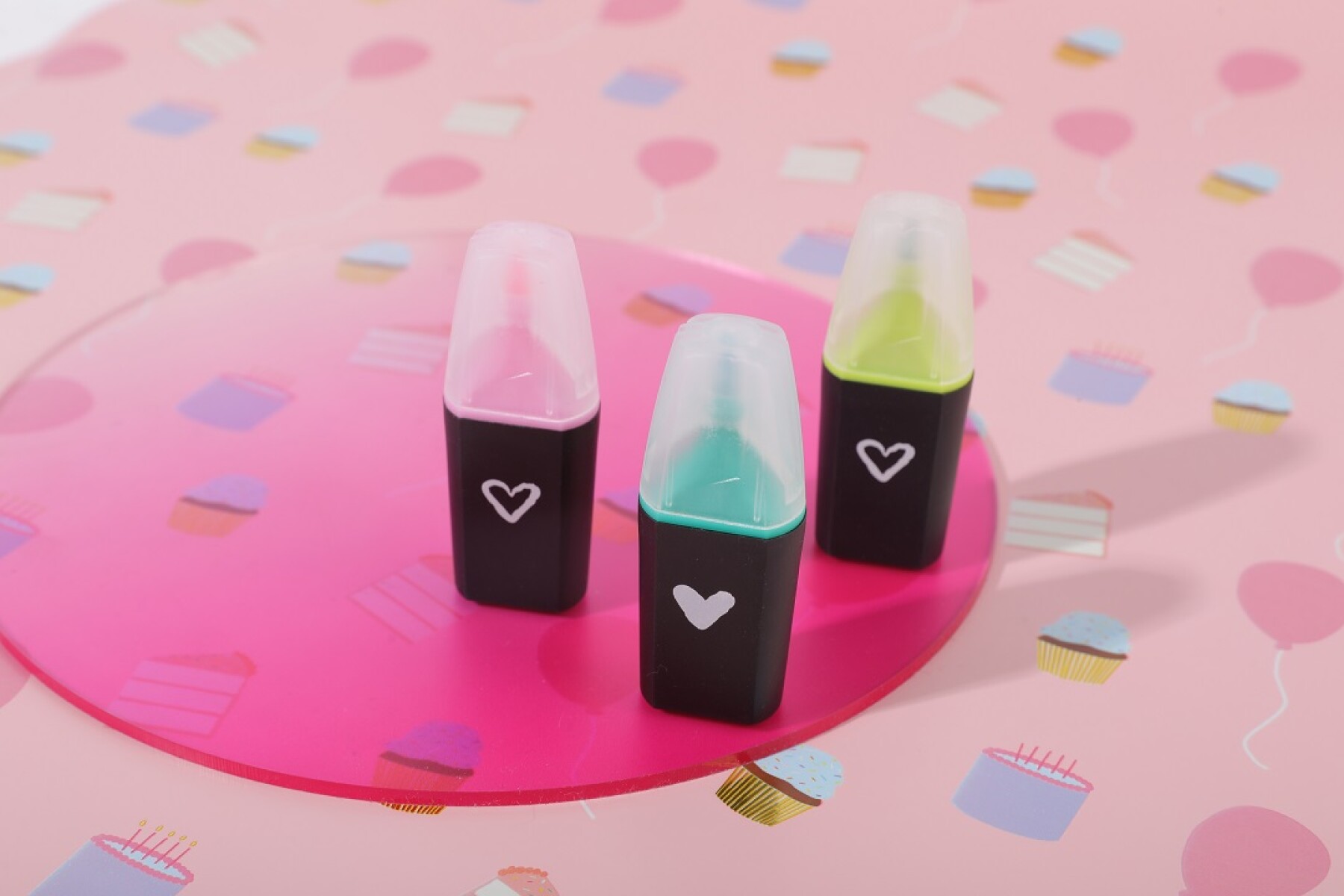 Resaltadores mini corazón 3pcs 