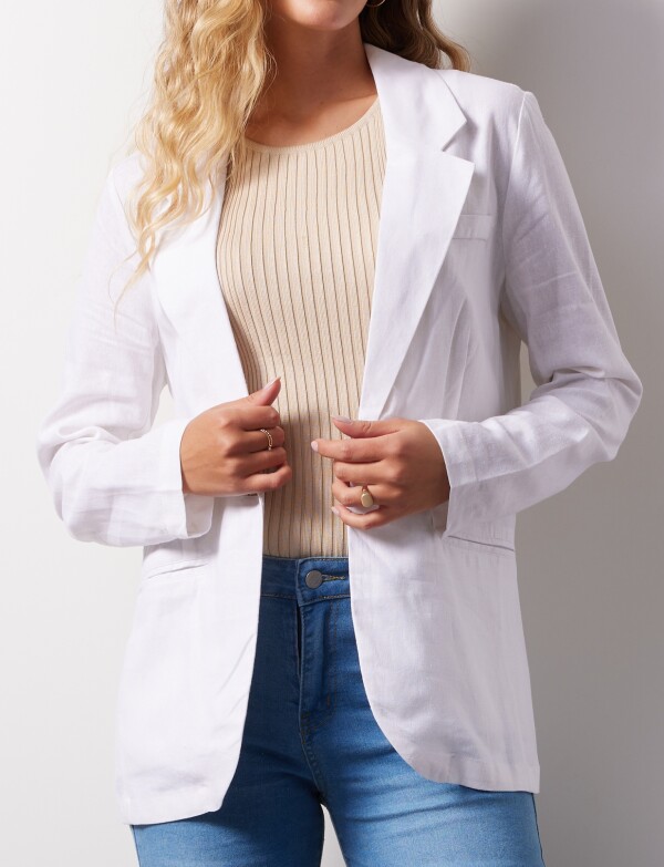 Blazer Lino BLANCO