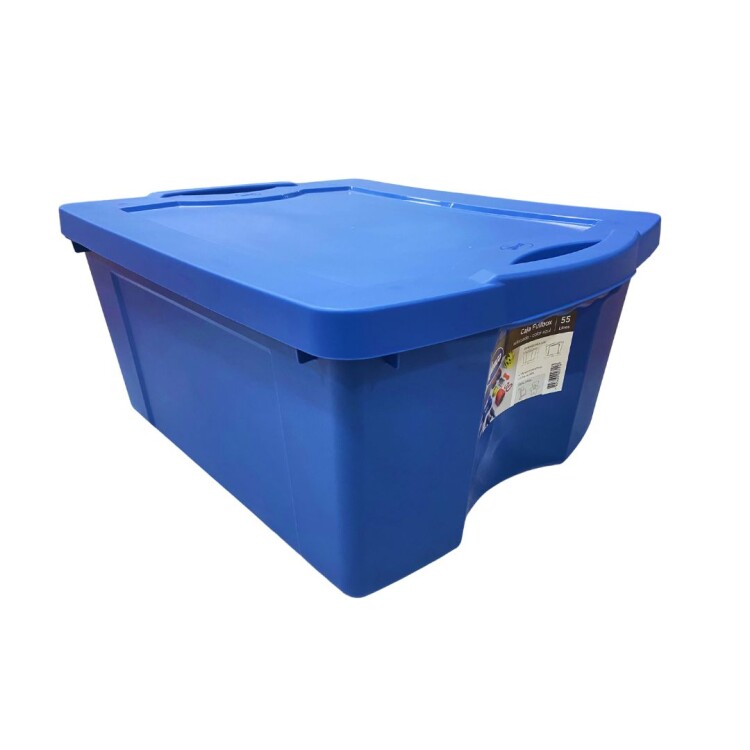 CAJA ORGANIZADORA FULLBOX REFORZADA AZUL 55 LTS Sin color