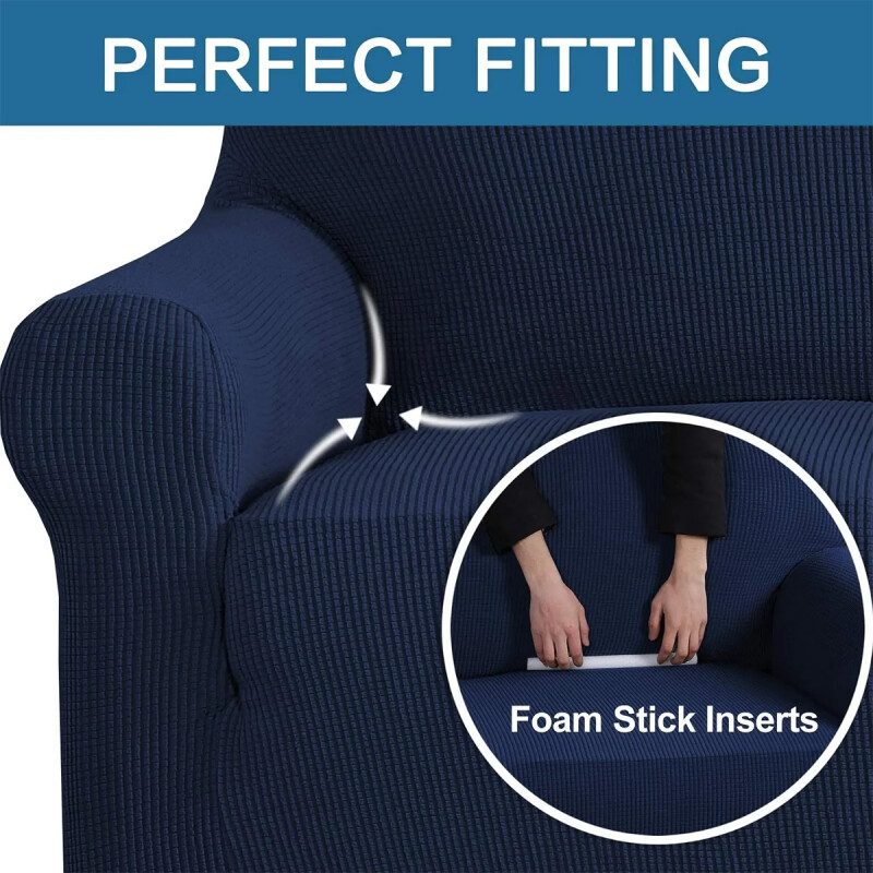 Funda cubre sofá elástica 2 cuerpos AZUL