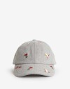 Caps Gorra Paño Bordada - Gris Melange