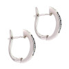 Caravanas London de oro blanco 18k. con brillantes y zafiros carré Caravanas London de oro blanco 18k. con brillantes y zafiros carré