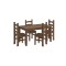 Juego De Comedor 4 Sillas - Corona - Madera Oscuro