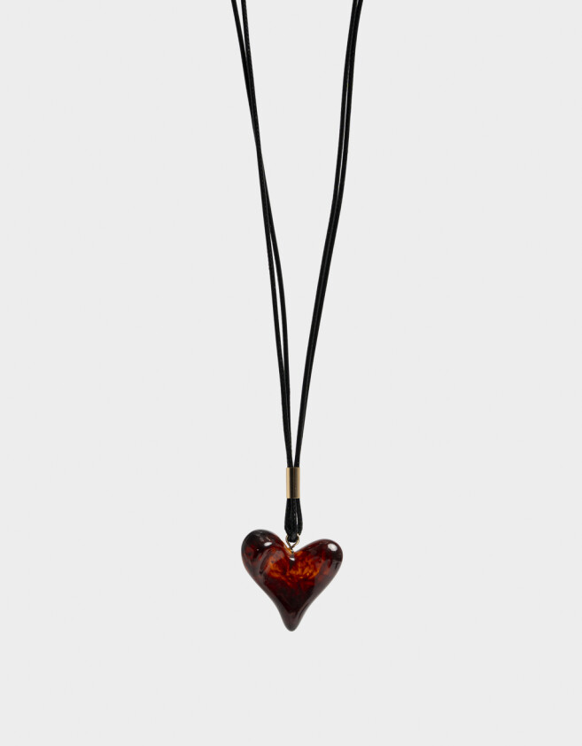 Collares Largos Corazón Collar Largo De Corazón - Dorado