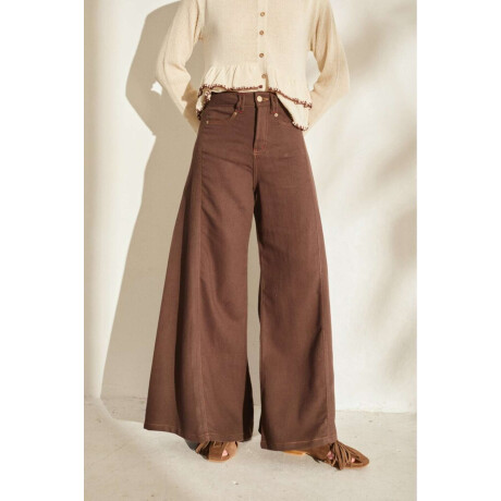 Pantalon Wide Xl Linen Ss26 Marron Ibarra