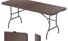 Mesa Plegable Simil Rattan 180 Marrón Mesa Plegable Simil Rattan 180 Marrón