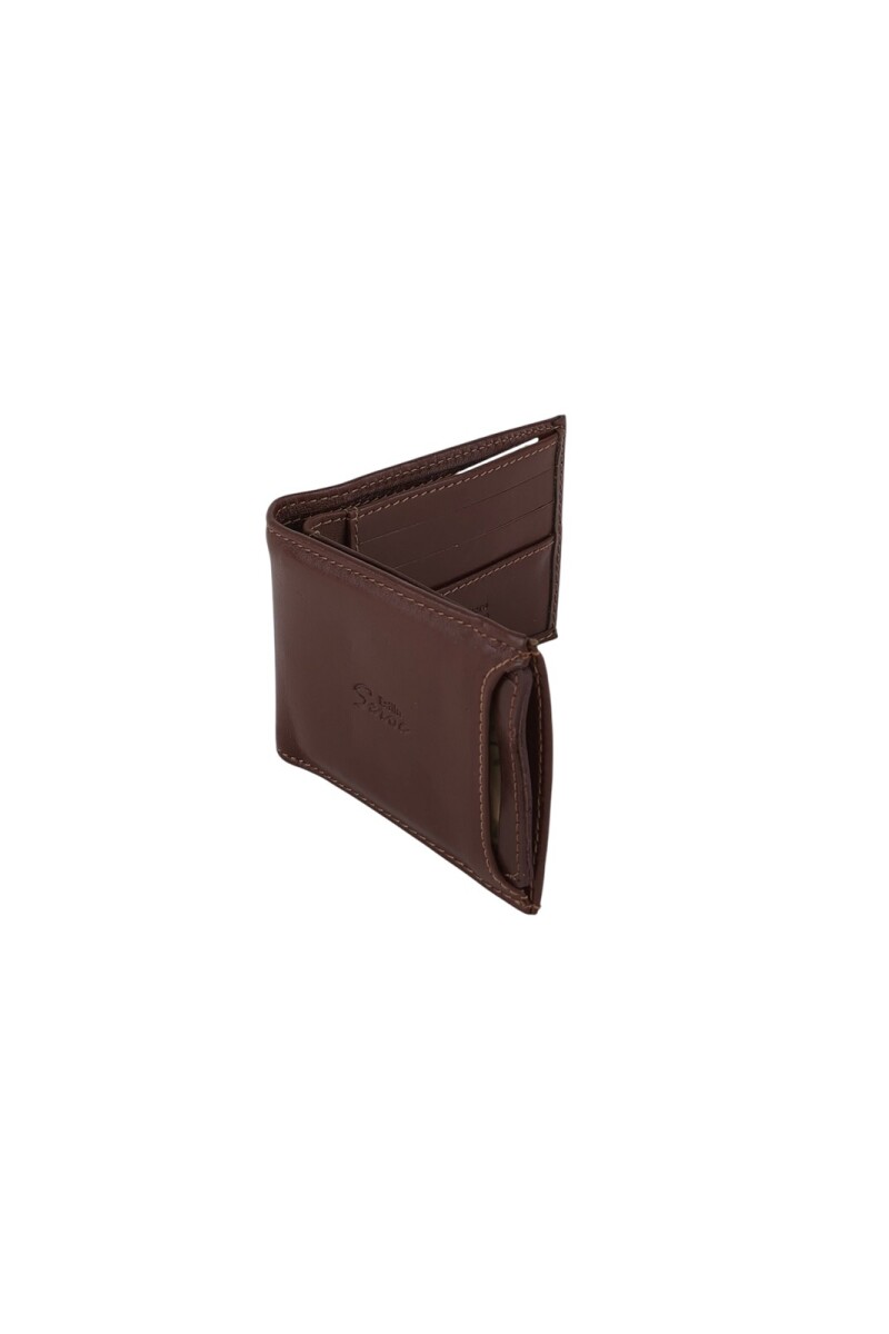 Billetera con tarjetero extraible Marron