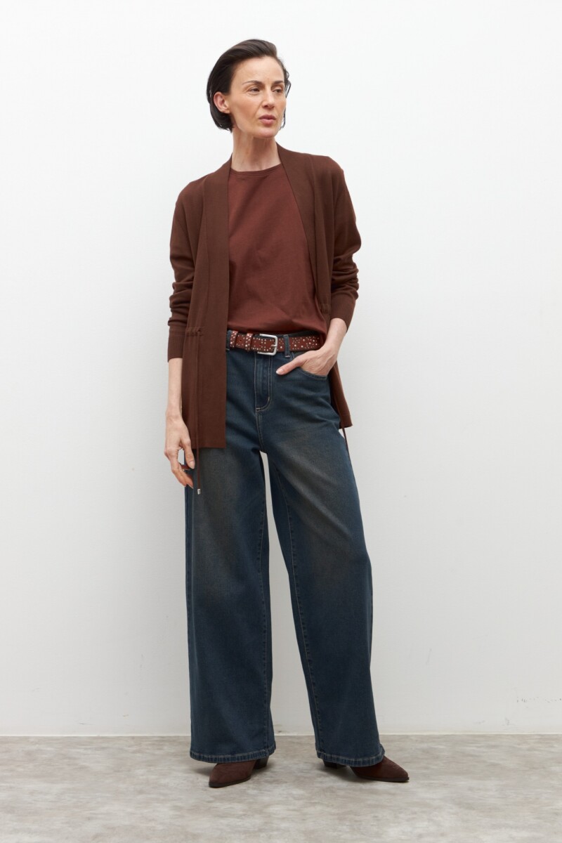 Ruana básica chocolate