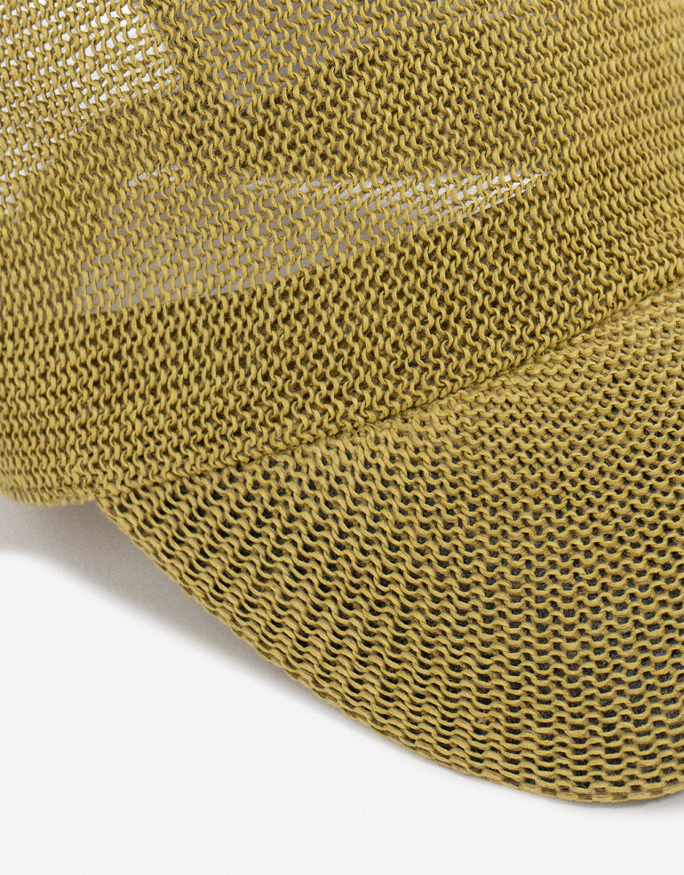 Caps Gorra Efecto Rafia - Verde Militar