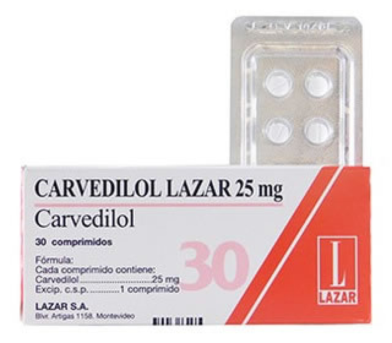 Carvedilol 25 mg x 30 Comprimidos – Tratamiento Cardiovascular