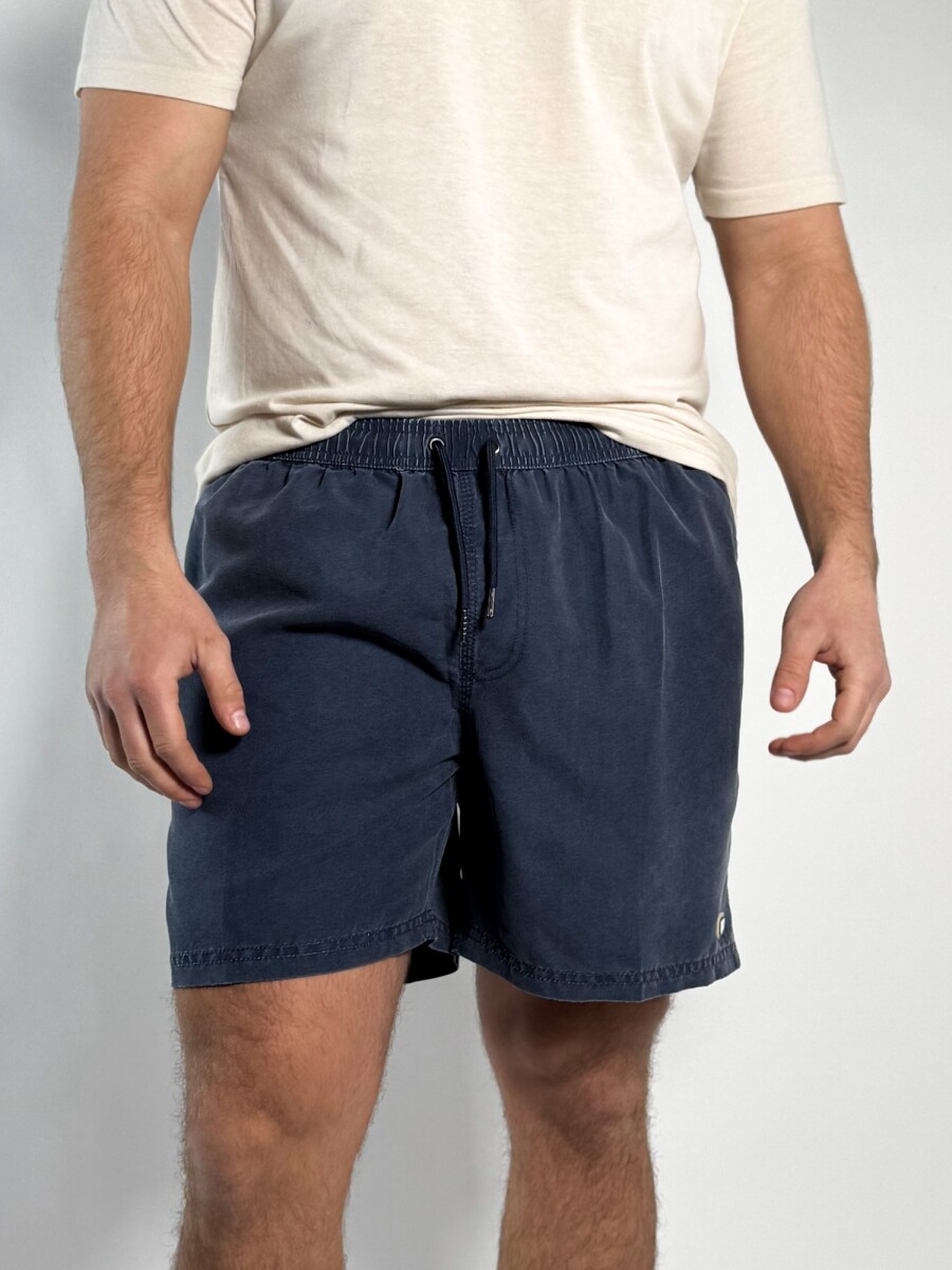 Short de baño liso Acid Wash Avici - Navy 