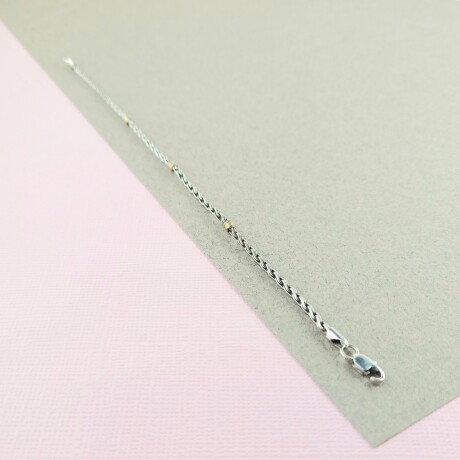 Pulsera Espiga en plata 925 con detalles en double de oro 18 ktes. Pulsera Espiga en plata 925 con detalles en double de oro 18 ktes.