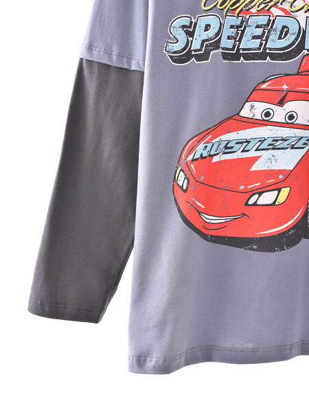 REMERA SPEED WAY GRIS CLARO