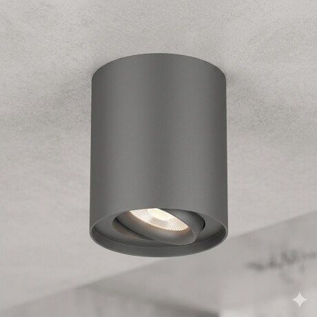 Aplique spot led 6w cilindro de techo cálido GRIS