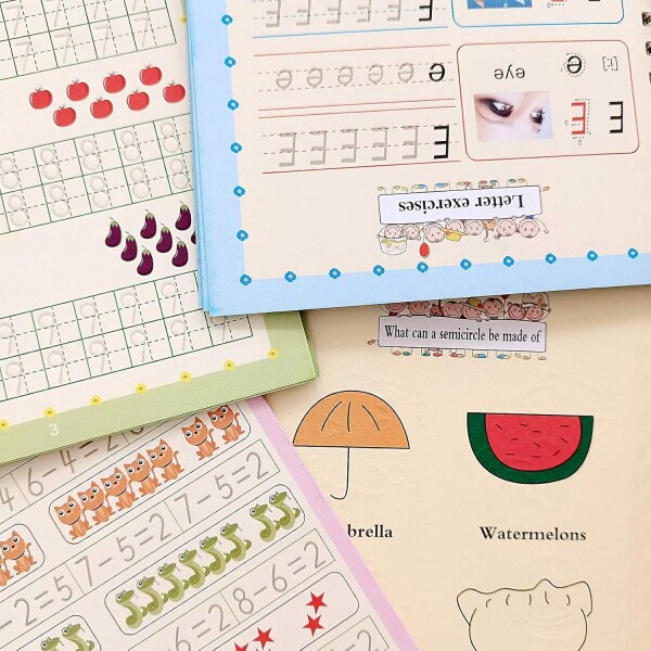 Kit 4 Cuadernos Aprendizaje Infantil Magico Abecedario Y Más Variante Diseños Surtidos