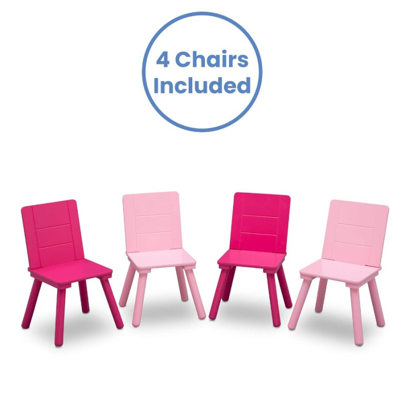 Juego mesa y 4 sillas infantil rosa Juego mesa y 4 sillas infantil rosa