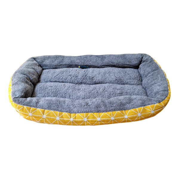 Cucha Cama Colchón Perro Mascota Gato 61 X 40 Rectangular Variante Color Amarillo