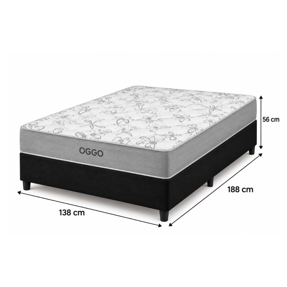 SOMMIER - MEGA SUEÑO 2 PLAZAS 100% ESPUMA CON BOX