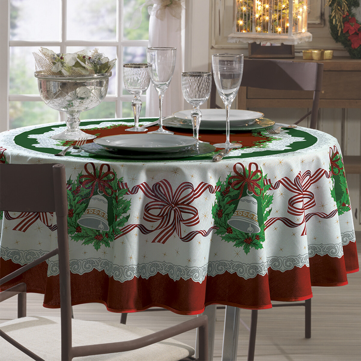 Mantel Redondo Impermeable 160 cm - Navidad 