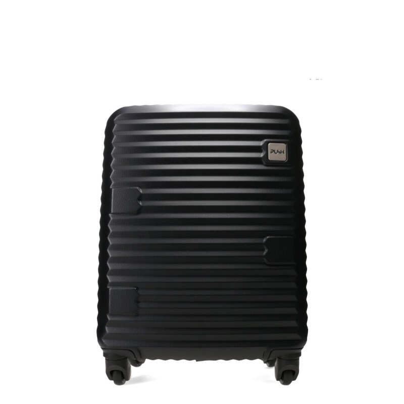 Valija Push Rigida Acanalada Negro